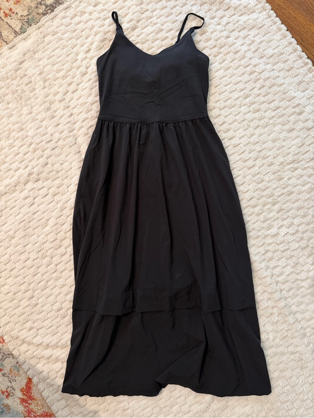 Athleta Black Sleeveless Midi Maxi Dress XS
